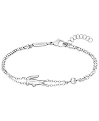 Lacoste Women's Crocodile Double Chain Bracelet