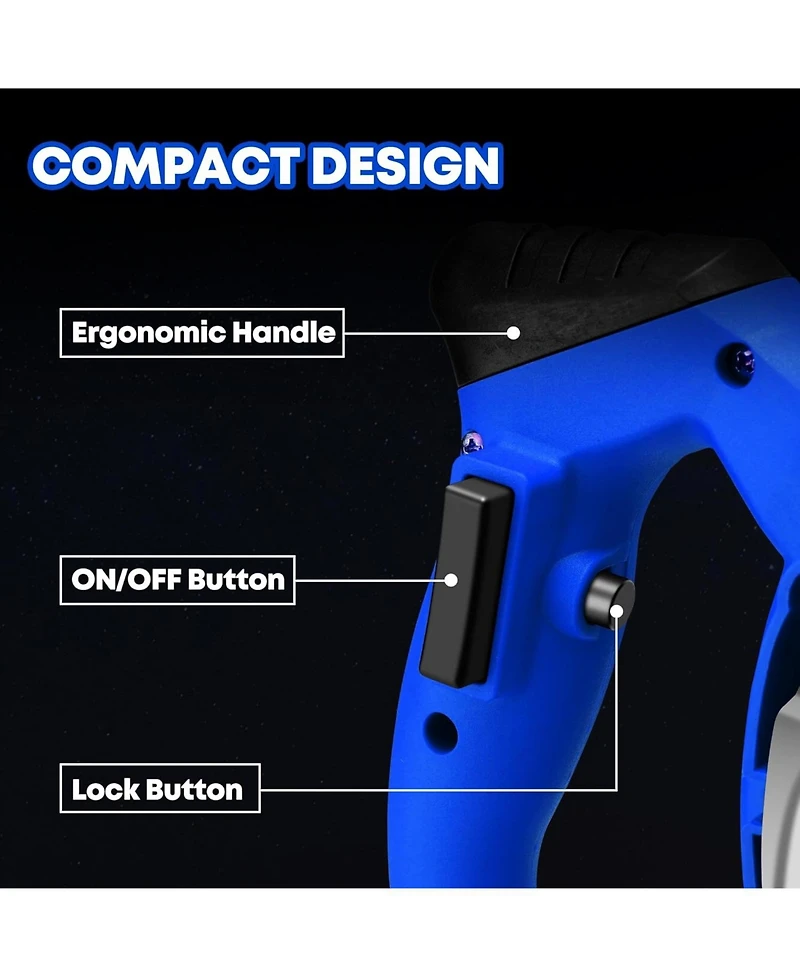 Silvel 2300W Electric Cement Mixer 110V Blue 6 Speed Handheld Concrete Mortar Mud Mixer Lightweight Ventilated Design for Home Renovation Use