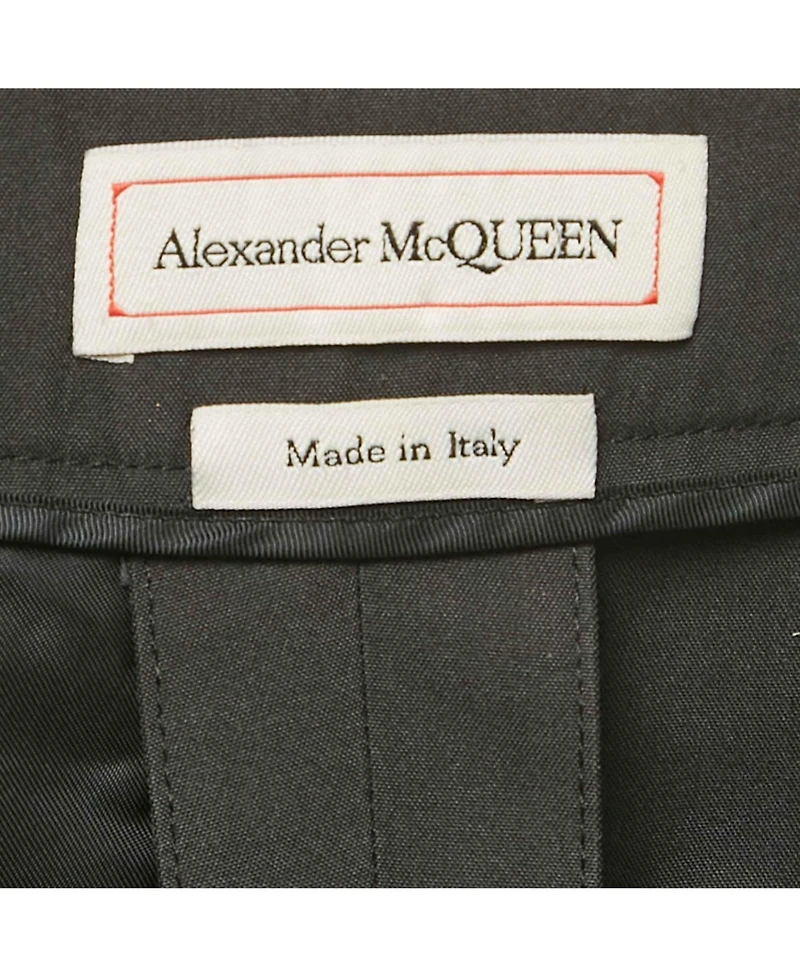 Pre-Owned Alexander Mcqueen Women's Cotton And Silk Lace Trim Wide Leg Trousers