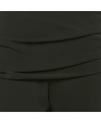 Pre-Owned Moschino Women's Cheap And Chic Black Crepe Ruche Detail Trousers