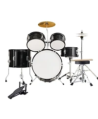 Sugift Kids Drum Set 5-Piece 16" Full Beginner Kit with Cymbals Pedals