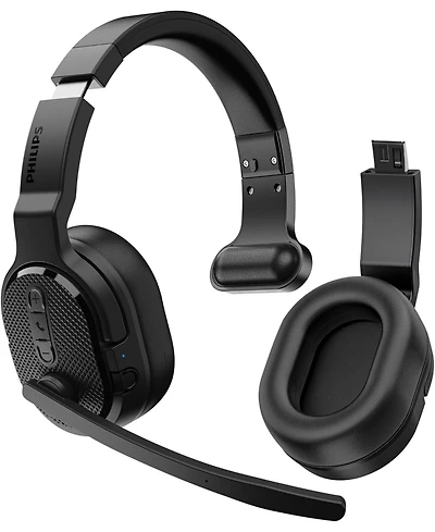 Philips Mono/Stereo Bluetooth Headset with Noise-Cancelling Microphone Crystal-Clear Hands-Free Calls