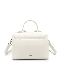 Like Dreams Noble Cross-Bow Embossed Small Satchel Bag