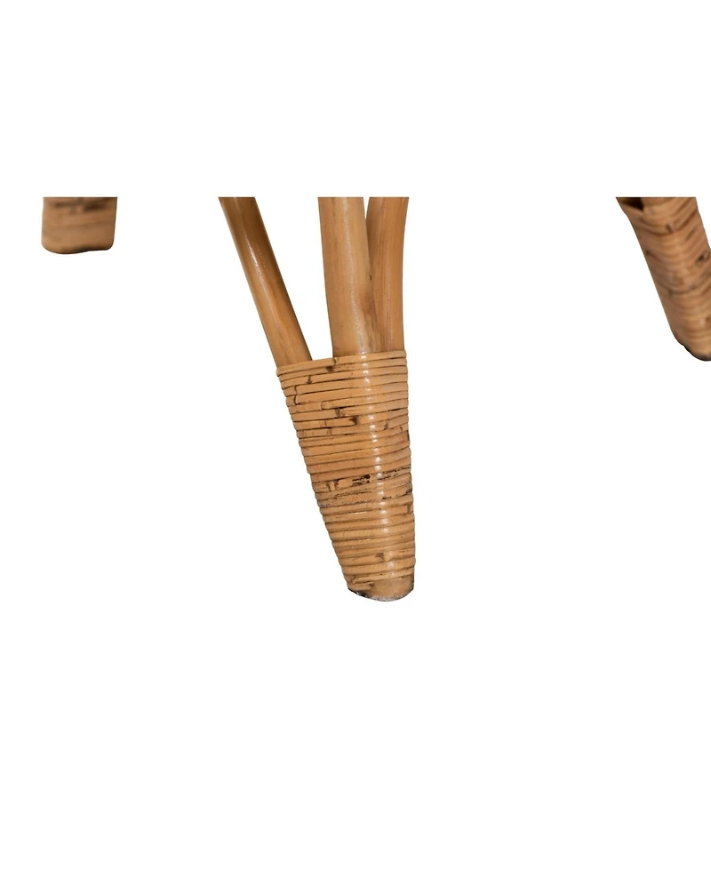 Boxton Studio Earvin 2-Pc. Rattan Bohemian Armchair and Footstool Set