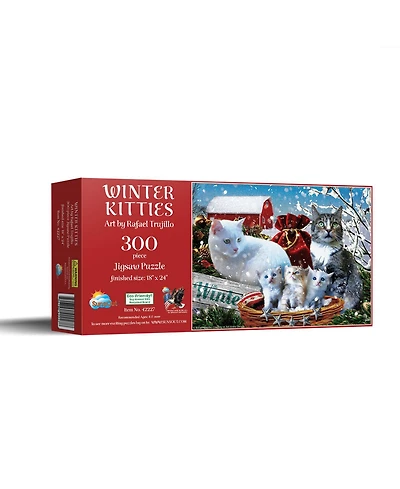 SunsOut Winter Kitties 300 piece Jigsaw Puzzle for Adults Christmas