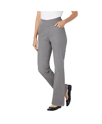 Woman Within Women's Tall Flex-Fit Pull-On Bootcut Gap-Free Stretch Denim Jeans