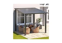 Aecojoy 8'X8' Hardtop Gazebo Outdoor Pergola Lean to Metal Pergolas
