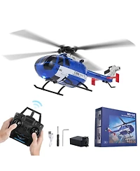 Mecale Rc Helicopter, 2.4GHz 4-Propeller 4-Channel with Gyro, Led Light, One-Key Takeoff/Landing, Plane Toy for Kids 8+