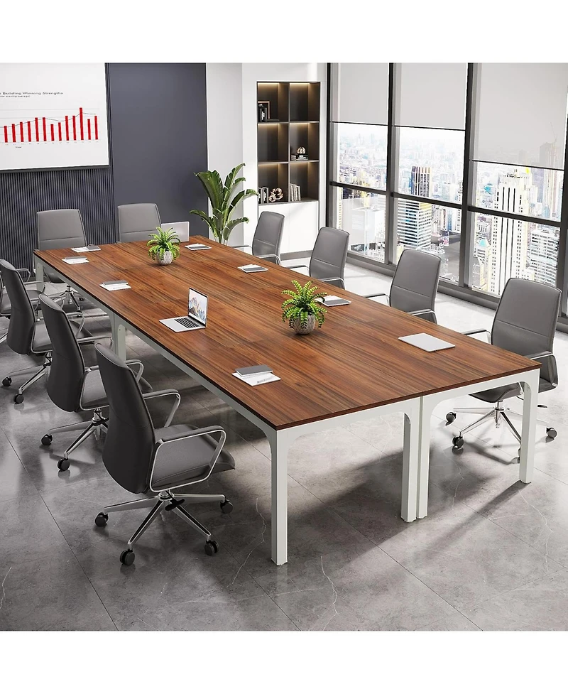 Tribesigns 6PCS 78.7" Conference Table Set – Modern Large Meeting Table for Office, Boardroom & Seminar Rooms