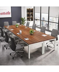 Tribesigns 6PCS 78.7" Conference Table Set – Modern Large Meeting Table for Office, Boardroom & Seminar Rooms