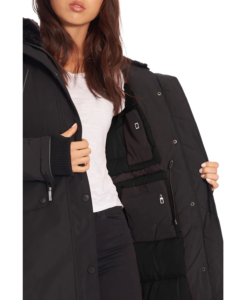 Alpine North Women's Laurentian | Long Parka Winter With Faux Fur Hood