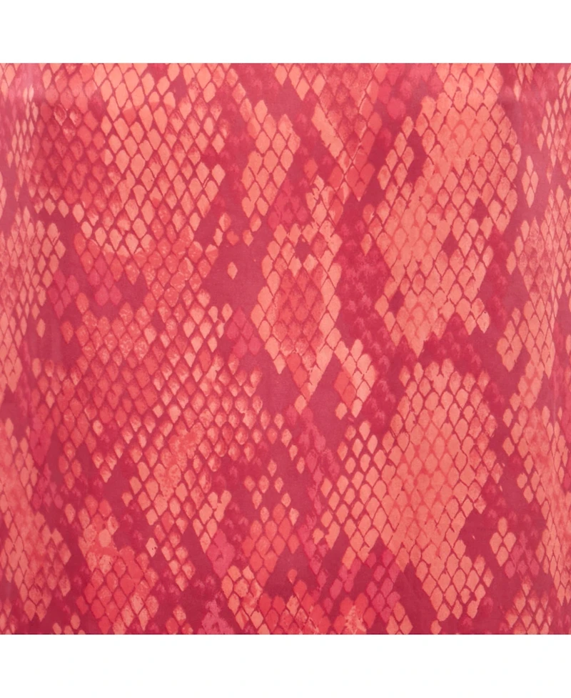 Pre-Owned Moschino Women's Cheap And Chic Red Printed Satin Sleeveless Short Dress