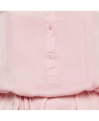 Pre-Owned Zadig & Voltaire Women's Pink Satin Belted Raos Midi Dress