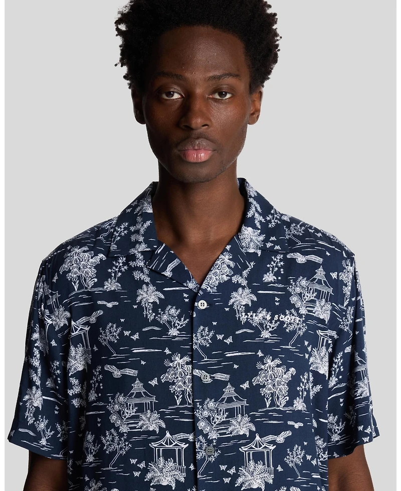 Lyle & Scott Men's Botanical Garden Print Resort Shirt