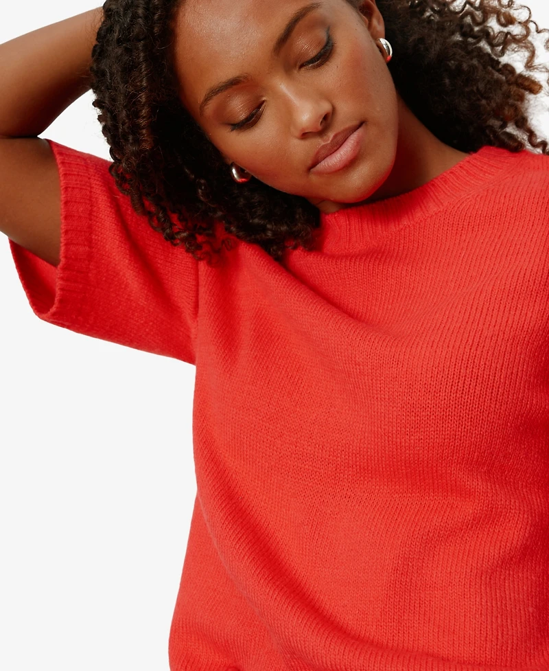 Sanctuary Women's Perfect Cotton Short-Sleeve Sweater