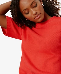 Sanctuary Women's Perfect Cotton Short-Sleeve Sweater