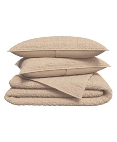 Linery Co. 3 Pc. 100 Cotton Honeycomb Waffle Garment Washed Quilt Set