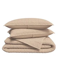 Linery Co. 3 Pc. 100 Cotton Honeycomb Waffle Garment Washed Quilt Set