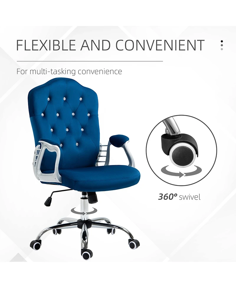 Vinsetto Home Office Chair with Adjustable Height and Tilt,