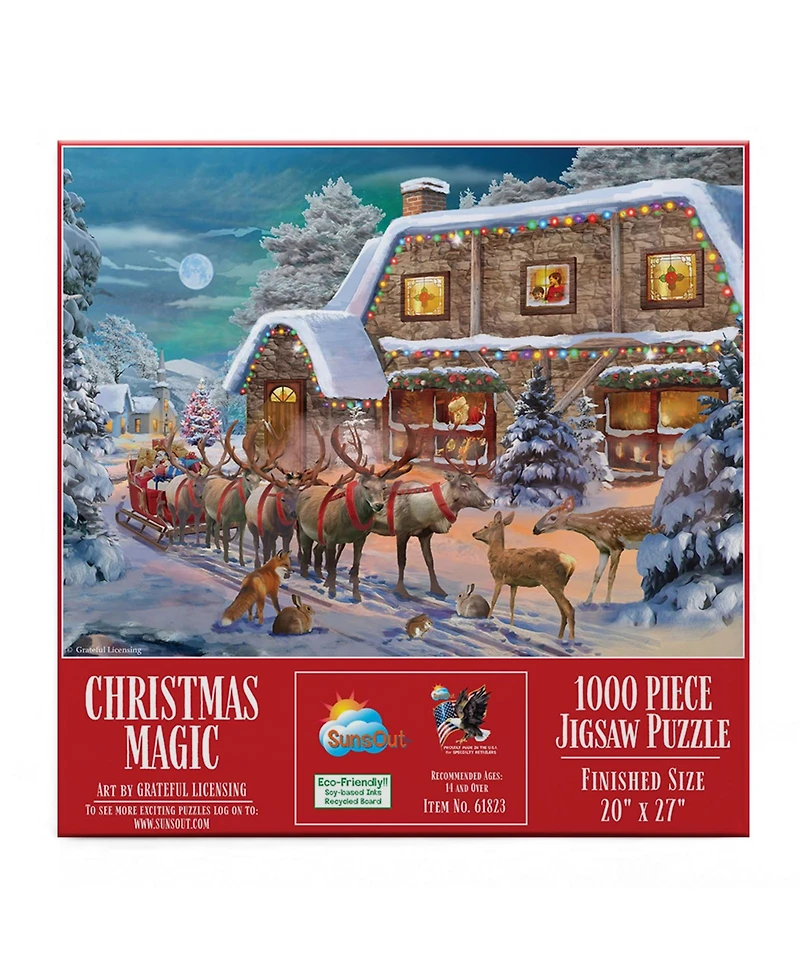 SunsOut Christmas Magic 1000 piece Jigsaw Puzzle for Adults