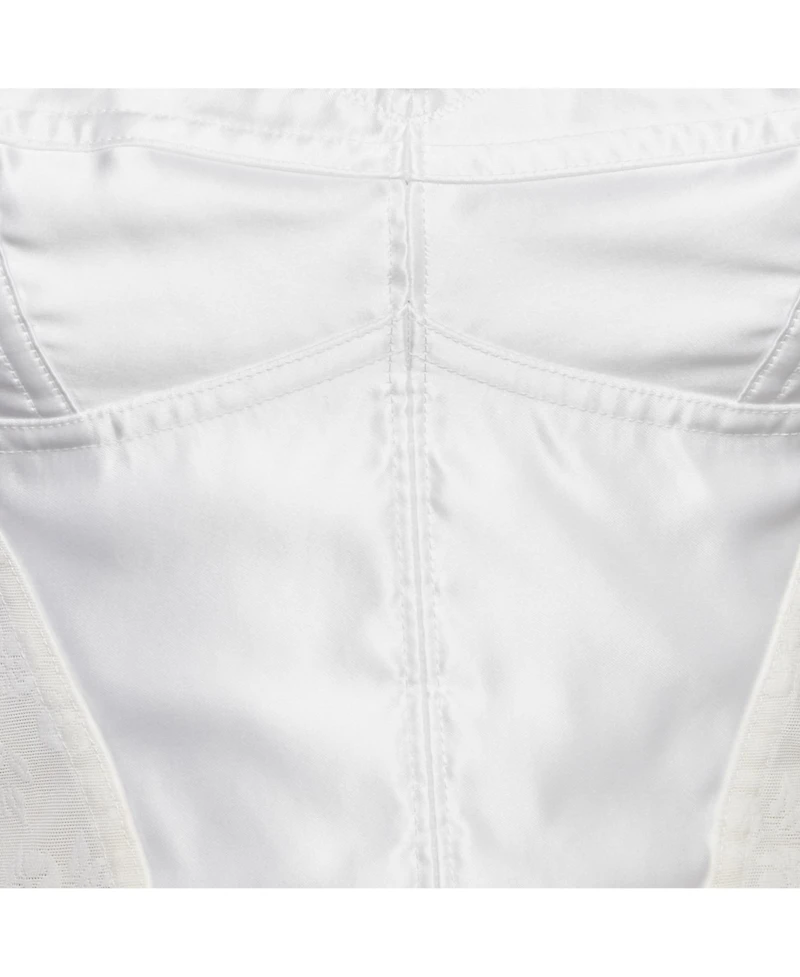 Pre-Owned Dolce & Gabbana Women's White Mesh And Satin Bustier Top