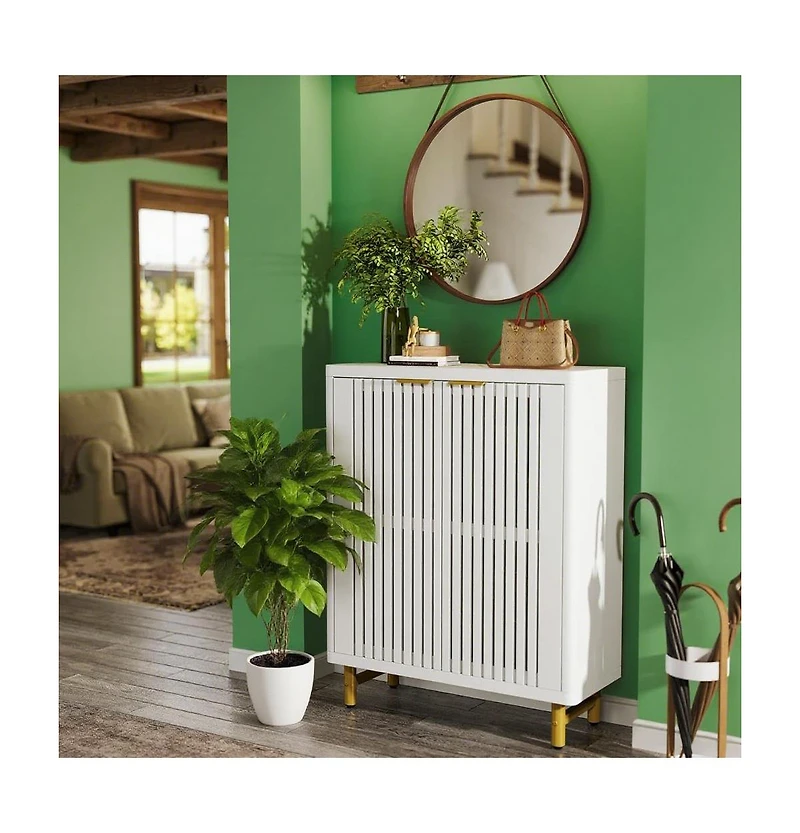 Slickblue Hallway Shoe Cabinet with Shelfs inside with Hidden Storage