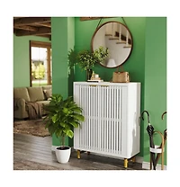 Slickblue Hallway Shoe Cabinet with Shelfs inside with Hidden Storage