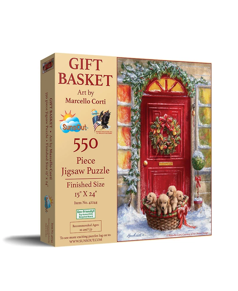 SunsOut Gift Basket 500 piece Jigsaw Puzzle for Adults Christmas