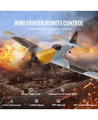 Hongge Rc Airplane 3-Channel with Gyro Stabilizer Ready to Fly