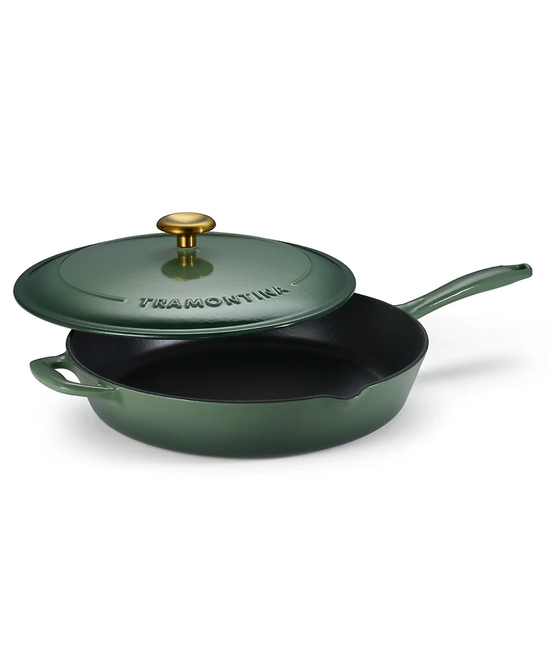 Tramontina Bestow Enameled Cast Iron 12" Skillet with Lid