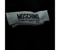 Pre-Owned Moschino Women's Cheap And Chic Black Jersey Sewing Machine Appliqued T-Shirt
