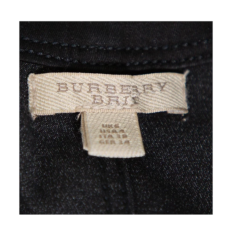 Pre-Owned Burberry Brit Black Denim Belted Zipper Front Short Dress