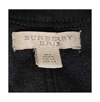 Pre-Owned Burberry Brit Black Denim Belted Zipper Front Short Dress