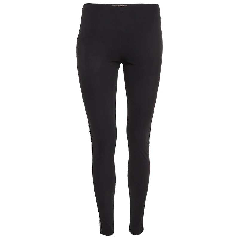 Pre-Owned Roberto Cavalli Women's Black Sequin Jersey Leggings