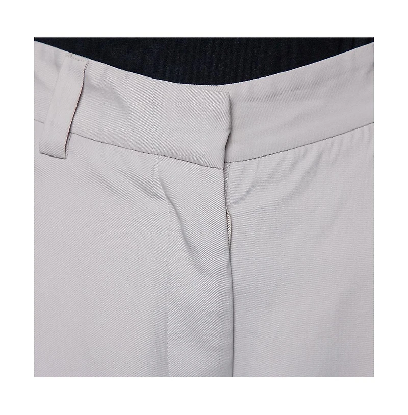 Pre-Owned Stella Mccartney Women's Ecru Silk Blend Wide Leg Trousers