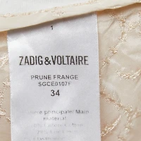 Pre-Owned Zadig & Voltaire Women's White Cotton Blend Trousers