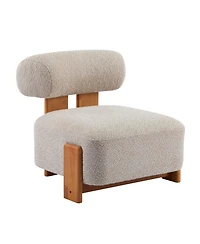 Streamdale Furniture Modern Boucle Lounge Chair with Solid Wood Frame