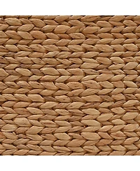 Happimess Wilder Classic Farmhouse Woven Hyacinth Rectangular Storage Baskets with Lids and Handles (Set of 2
