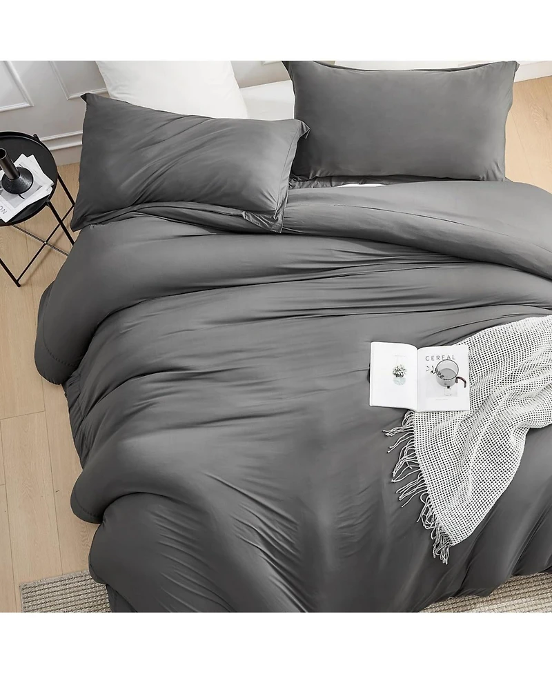 Coma Inducer Look At This Thicky Extra-Thick Oversized 3-Pc. Comforter Set, Beluga Baby Gray