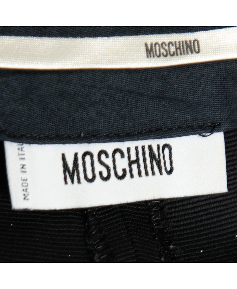Pre-Owned Moschino Women's Black Crepe Cropped Trousers