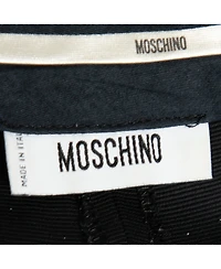 Pre-Owned Moschino Women's Black Crepe Cropped Trousers