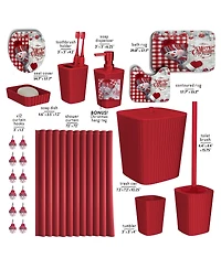 Clara Clark Complete Holiday Bathroom Decor & Accessory Set with Shower Caddy Set