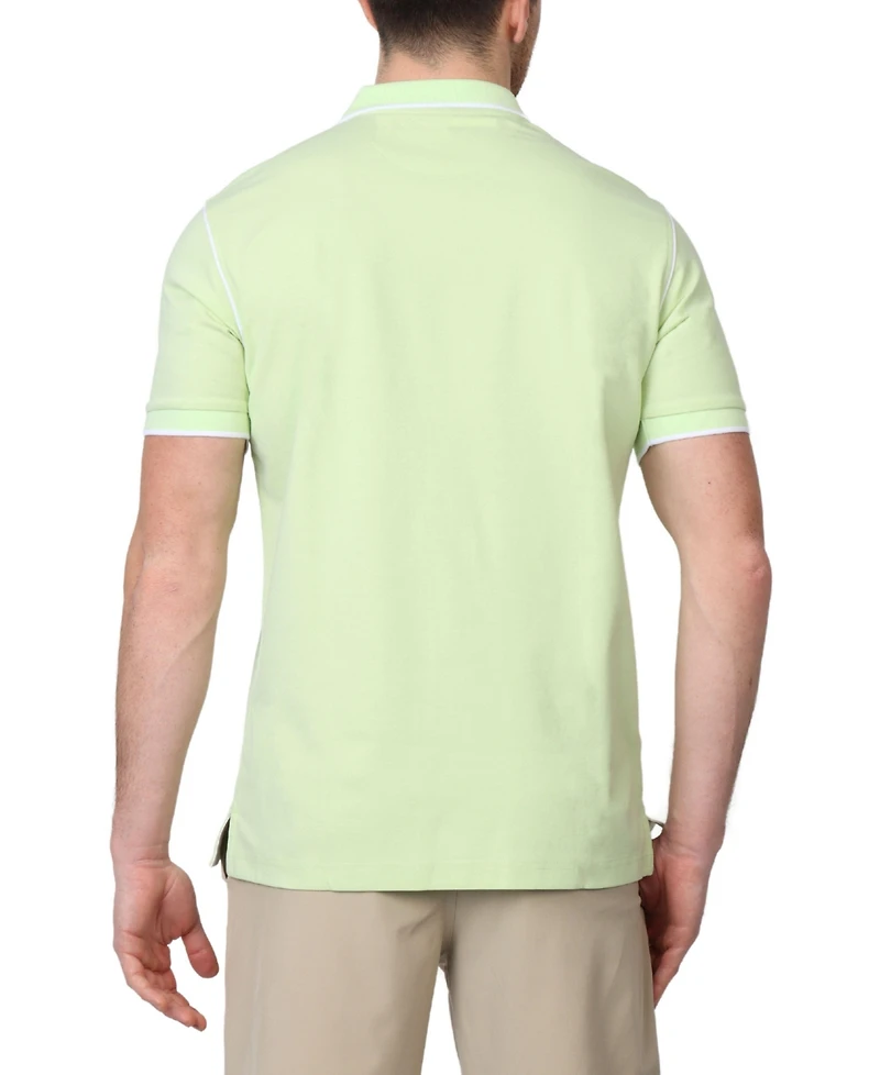 Tailorbyrd Men's Interlock Contrast Tipping Polo