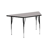 Emma+Oliver 22.5X45 Trapezoid Hp Laminate Adjustable Activity Table