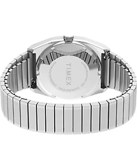 Timex Men's Automatic Silver-Tone Stainless Steel Watch, 34mm