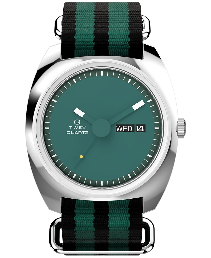 Timex Men's Quartz Analog Green Fabric Watch, 37mm