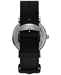 Timex Unisex Quartz Analog Black Leather Watch, 38mm