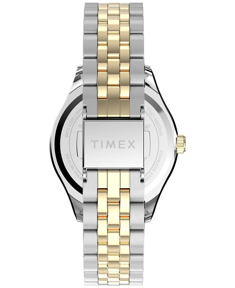 Timex Women's Quartz Analog Two-Tone Stainless Steel Watch, 34mm