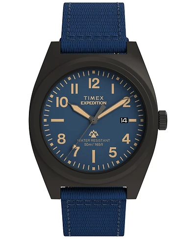 Timex Men's Quartz Analog Blue eco-conscious Fabric Watch, 39mm