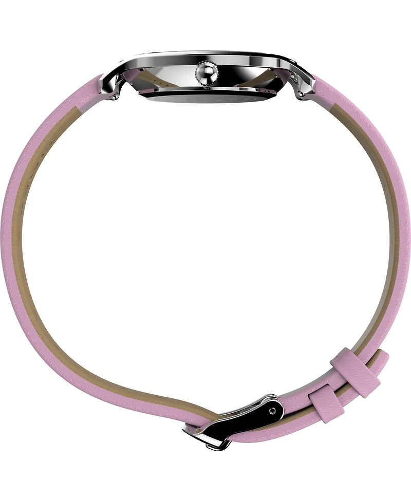 Timex Women's Quartz Analog Purple Leather Watch, 31mm